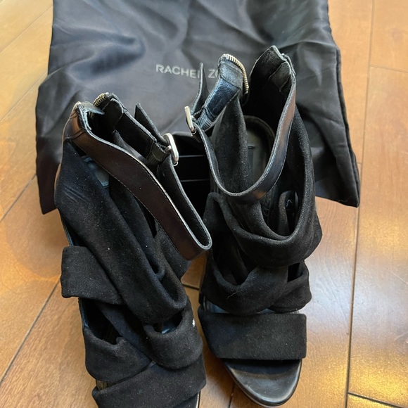 Rachel Zoe suede wedge sandals - Picture 5 of 8